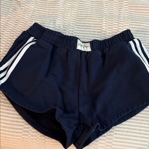 Eleven eleven brand navy blue white stripe track shorts sweatshirts size M